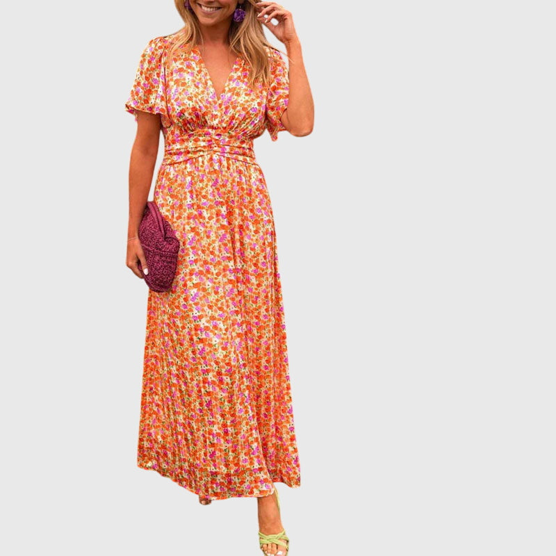 Eartha Floral V-Neck Maxi Dress_12