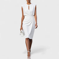 Rebecca Pierce Flattering V-Neck Midi Dress