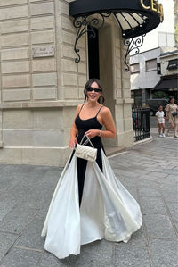 Callie Wedding Guest Sleeveless V-Neck Color Block Maxi Dress