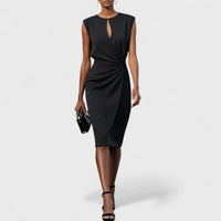 Rebecca Pierce Flattering V-Neck Midi Dress