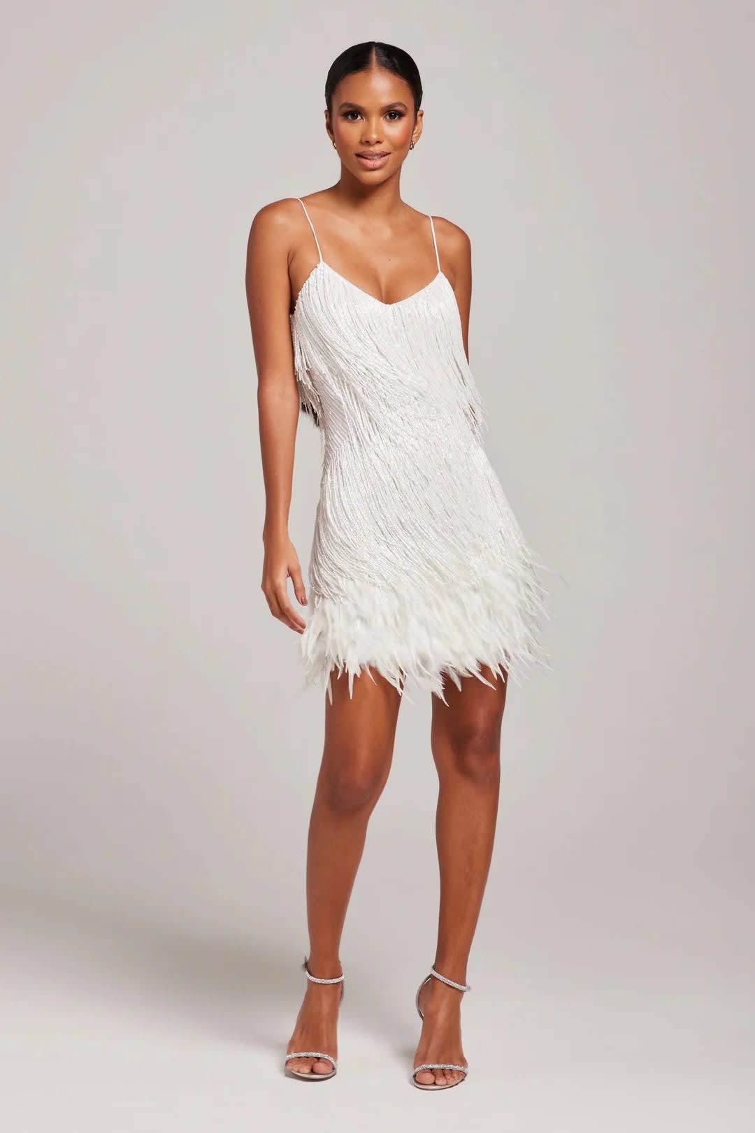 Lola Feather Fringe Party Mini Dress_3