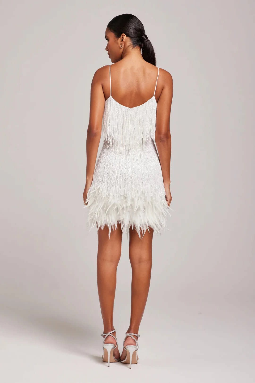 Lola Feather Fringe Party Mini Dress