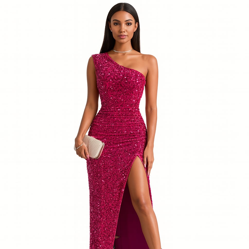 Erica One Shoulder Glitter Maxi Dress_25
