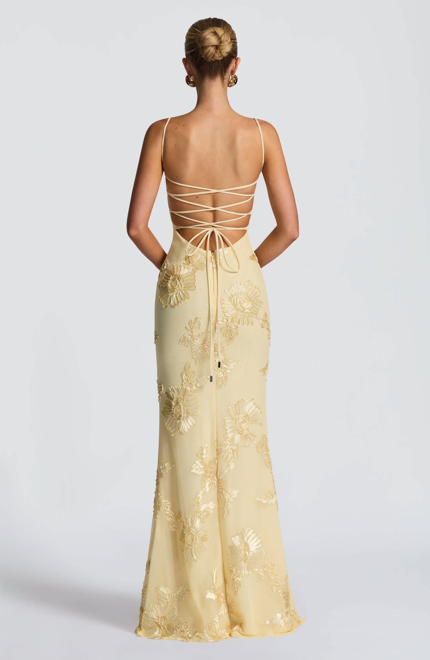 Fiadh Floral Jacquard Wedding Guest Maxi Dress_2