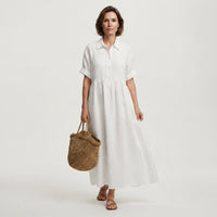 Ethel Linen Maxi Shirt Dress