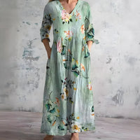 Oriel Floral V-Neck Maxi Dress