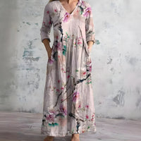 Oriel Floral V-Neck Maxi Dress