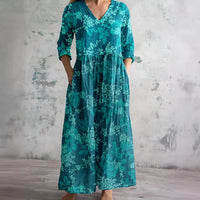 Oriel Floral V-Neck Maxi Dress