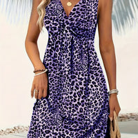 Alexia Twist Front Sleeveless Summer Dress