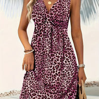 Alexia Twist Front Sleeveless Summer Dress