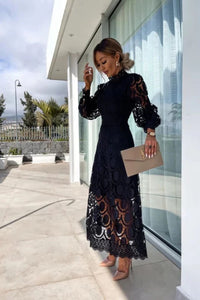 Gwendoline Lace Wedding Guest Midi Dress