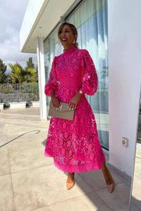 Gwendoline Lace Wedding Guest Midi Dress