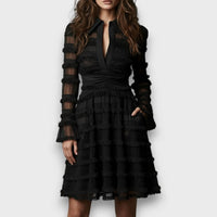 Judy Tiered Lace Cocktail Dress