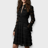 Judy Tiered Lace Cocktail Dress