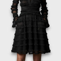 Judy Tiered Lace Cocktail Dress