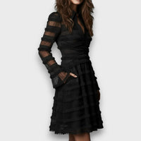 Judy Tiered Lace Cocktail Dress