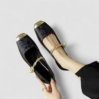 Caro Pearl Embellished Ballet Flats