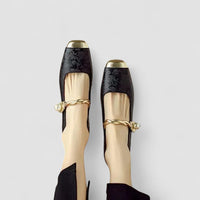 Caro Pearl Embellished Ballet Flats