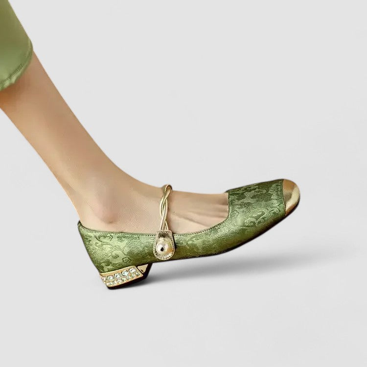 Caro Pearl Embellished Ballet Flats_3