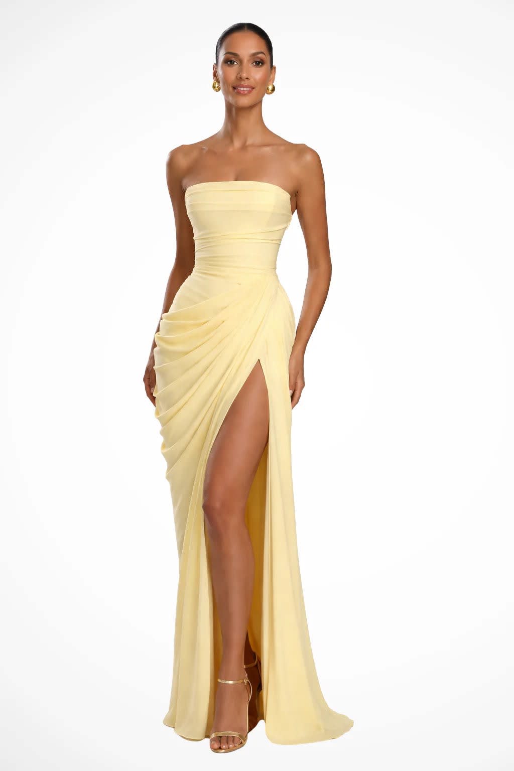 Verity Formal Strapless Wedding Guest Maxi Dress_4