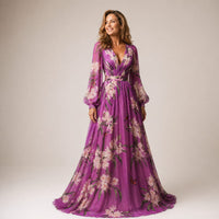 Gail Floral Chiffon Maxi Dress