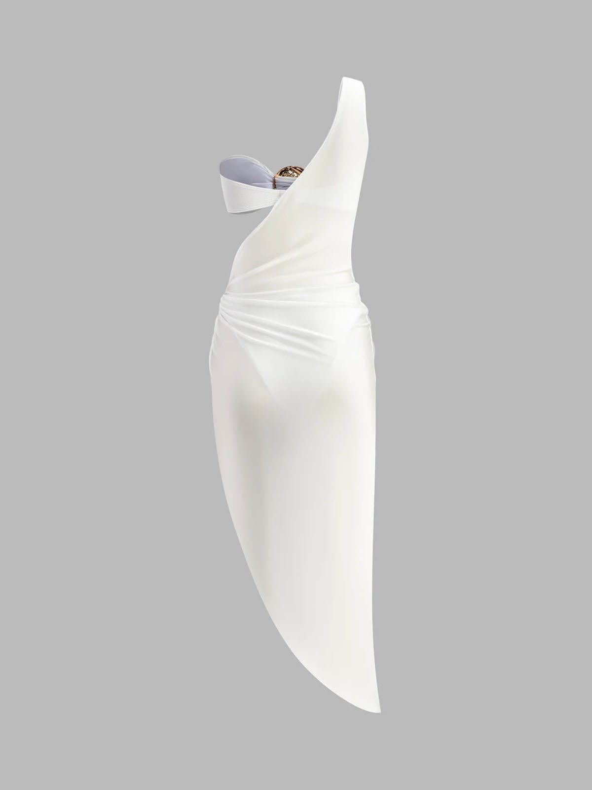 Mena Satin One Shoulder Maxi Dress