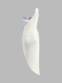 Mena Satin One Shoulder Maxi Dress
