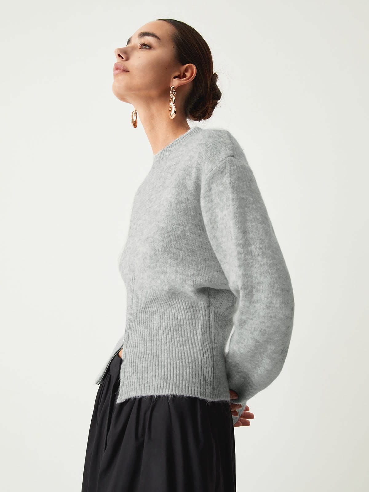 Mereana Zip Hem Knit Sweater