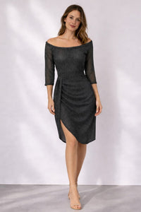 Saoirse Wedding Guest Off-Shoulder Wrap Midi Dress