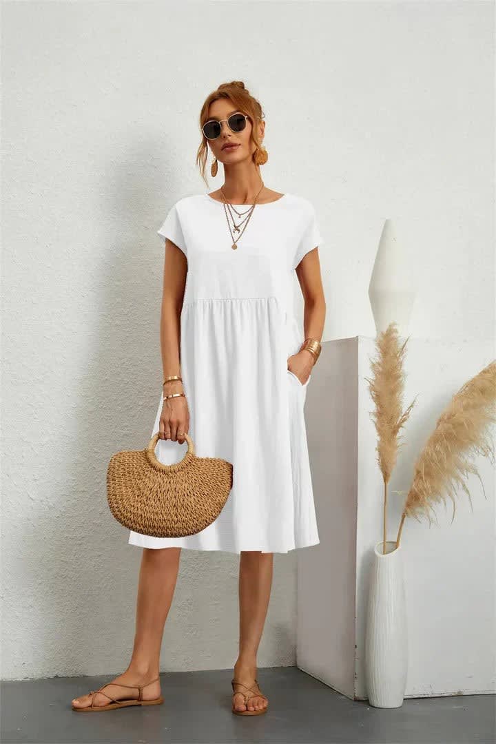 Bailey Short Sleeve A-Line Pocket Dress_12