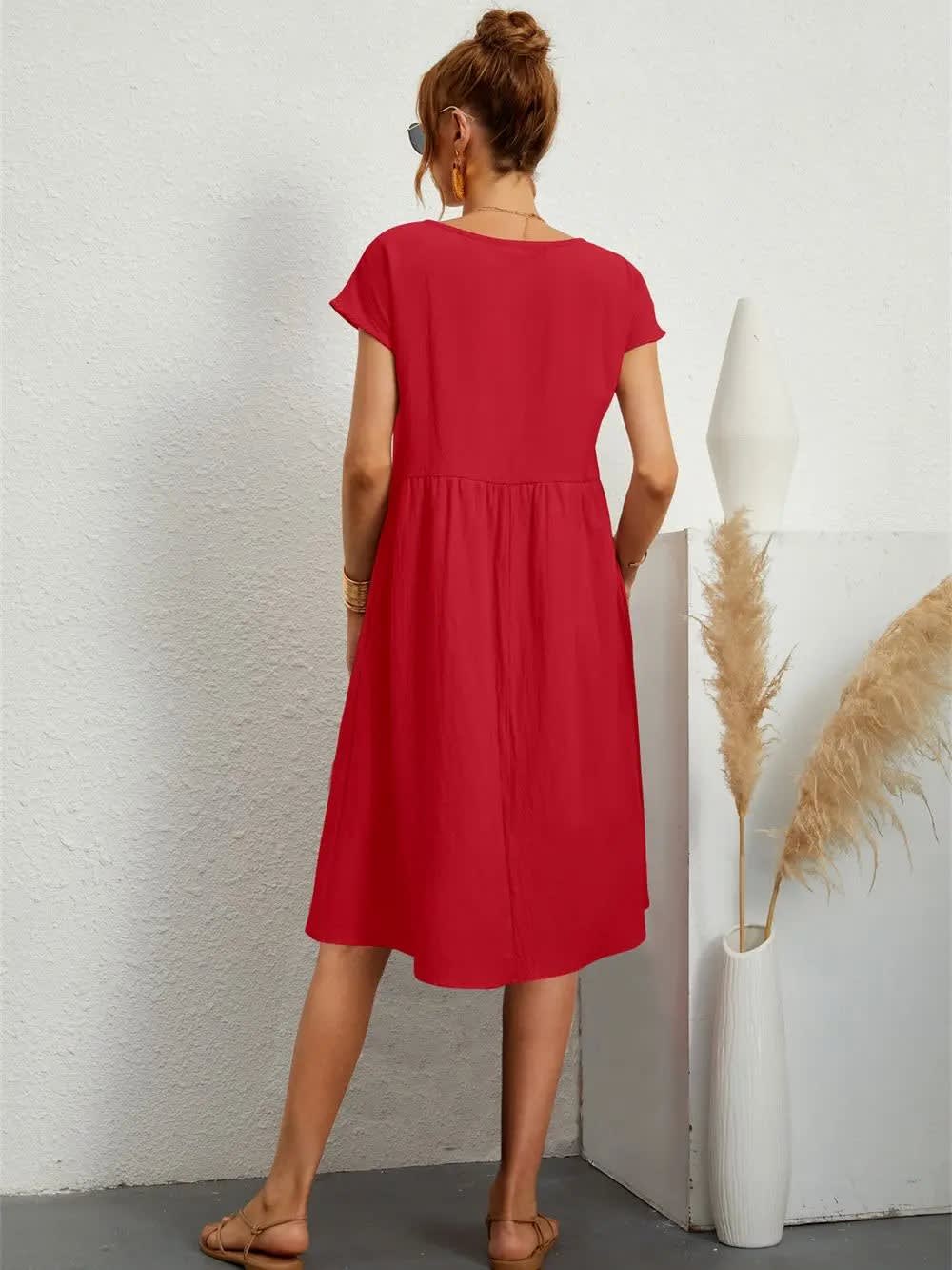 Bailey Short Sleeve A-Line Pocket Dress_2