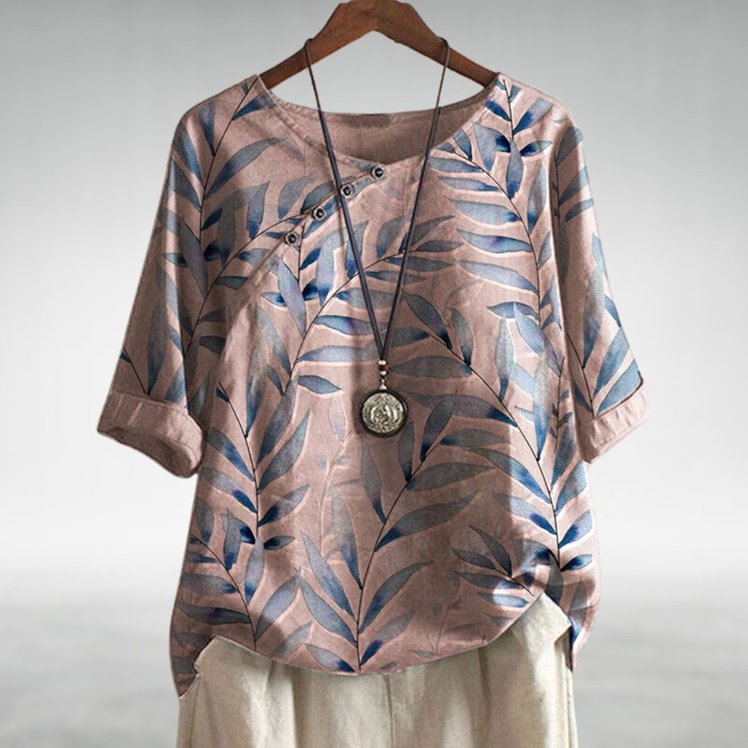 Margaret Cole Flowing Relaxed Chic Blouse V-Neck
