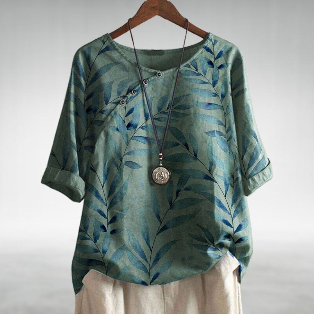 Margaret Cole Flowing Relaxed Chic Blouse V-Neck