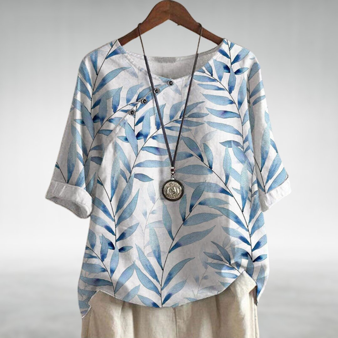 Margaret Cole Flowing Relaxed Chic Blouse V-Neck