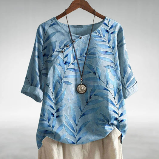 Margaret Cole Flowing Relaxed Chic Blouse V-Neck