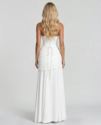 Roisin Ruched Wedding Guest Maxi Dress