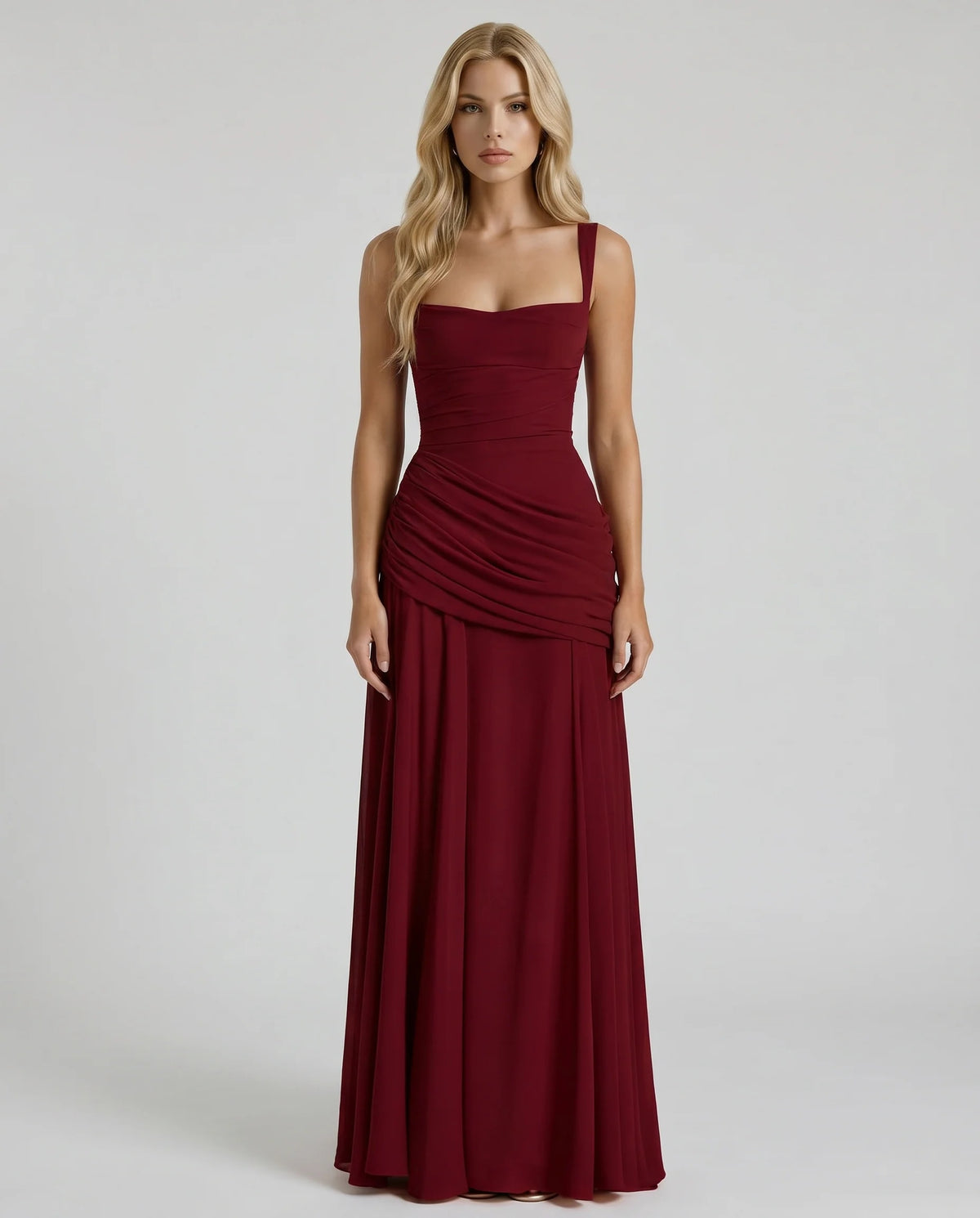 Roisin Ruched Wedding Guest Maxi Dress