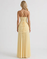 Roisin Ruched Wedding Guest Maxi Dress