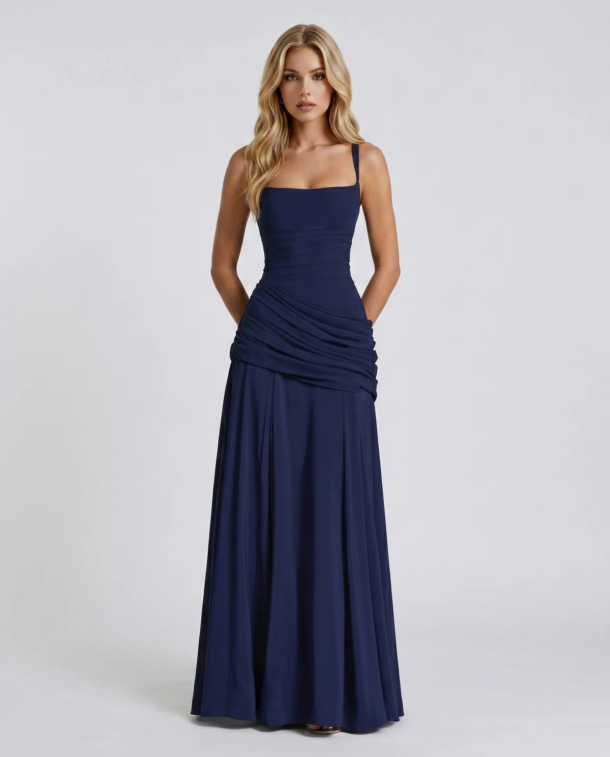 Roisin Ruched Wedding Guest Maxi Dress_5