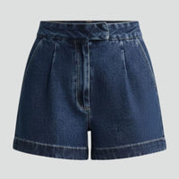 Ariadne Hartley High Waist Pleated Denim Shorts