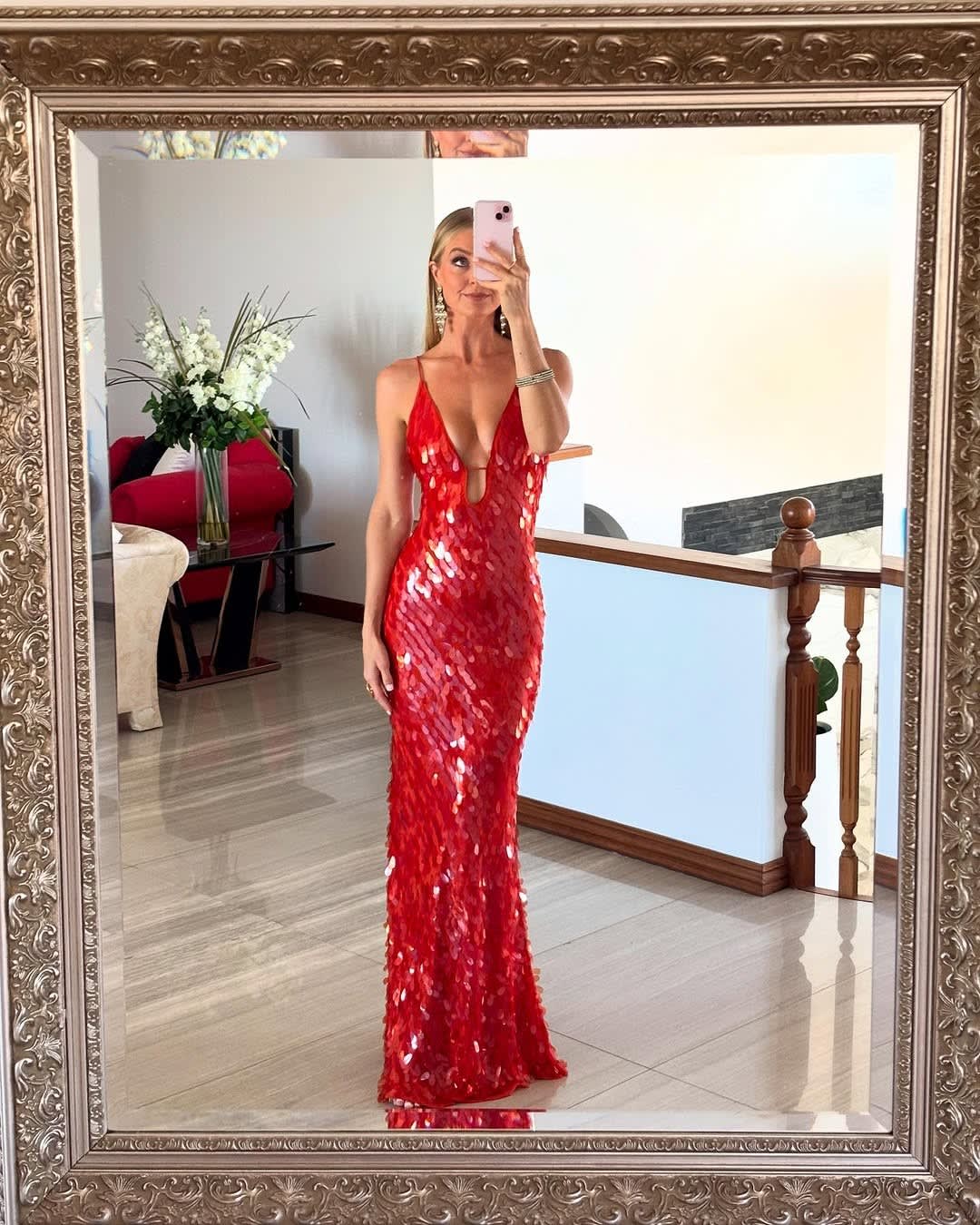 Aisling Sequin Wedding Guest Backless Maxi Dress