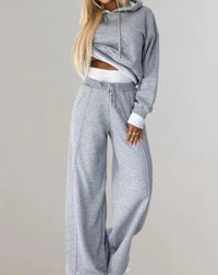 Caprice Cropped Hoodie Two-Piece Set