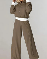Caprice Cropped Hoodie Two-Piece Set