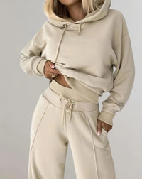 Caprice Cropped Hoodie Two-Piece Set