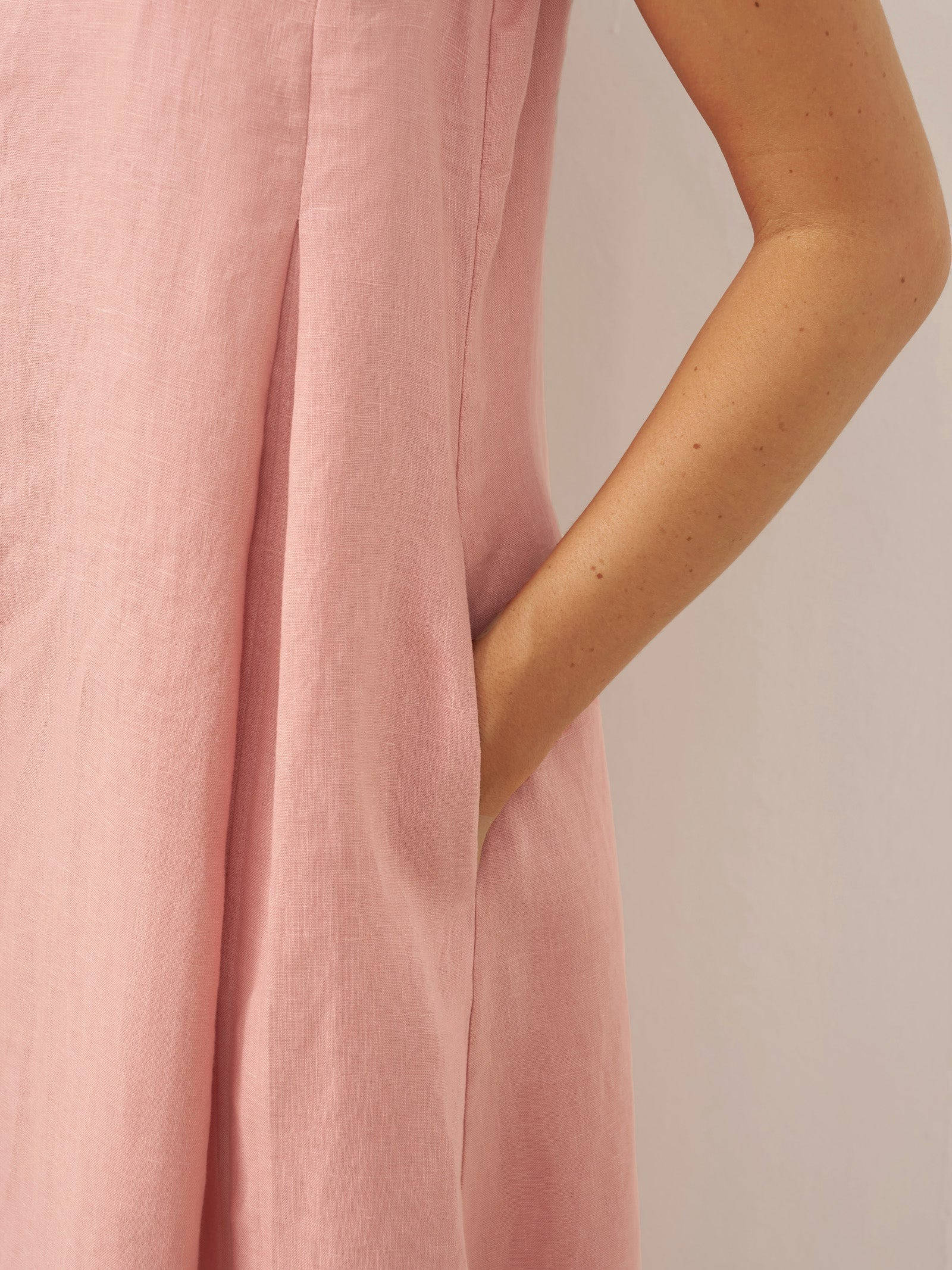 Berenice Linen Sleeveless Maxi Dress