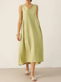 Berenice Linen Sleeveless Maxi Dress
