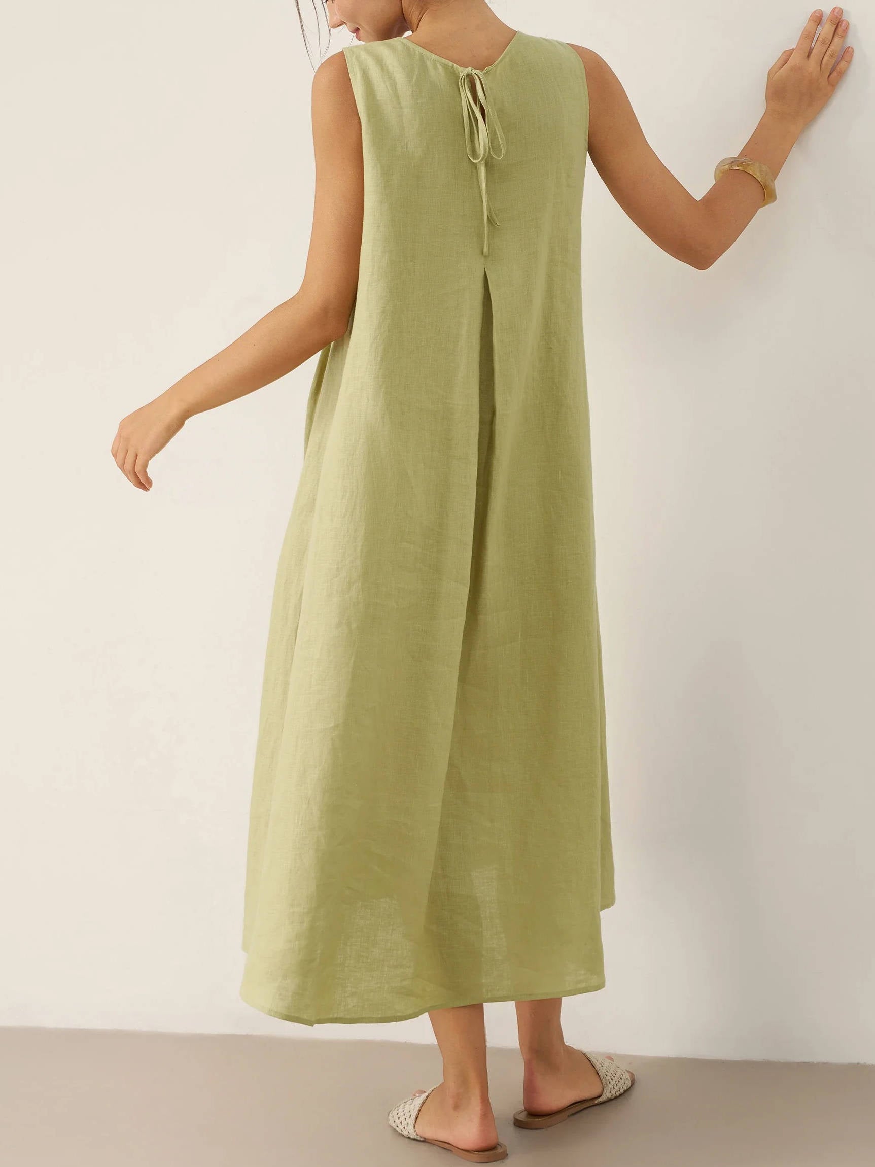 Berenice Linen Sleeveless Maxi Dress