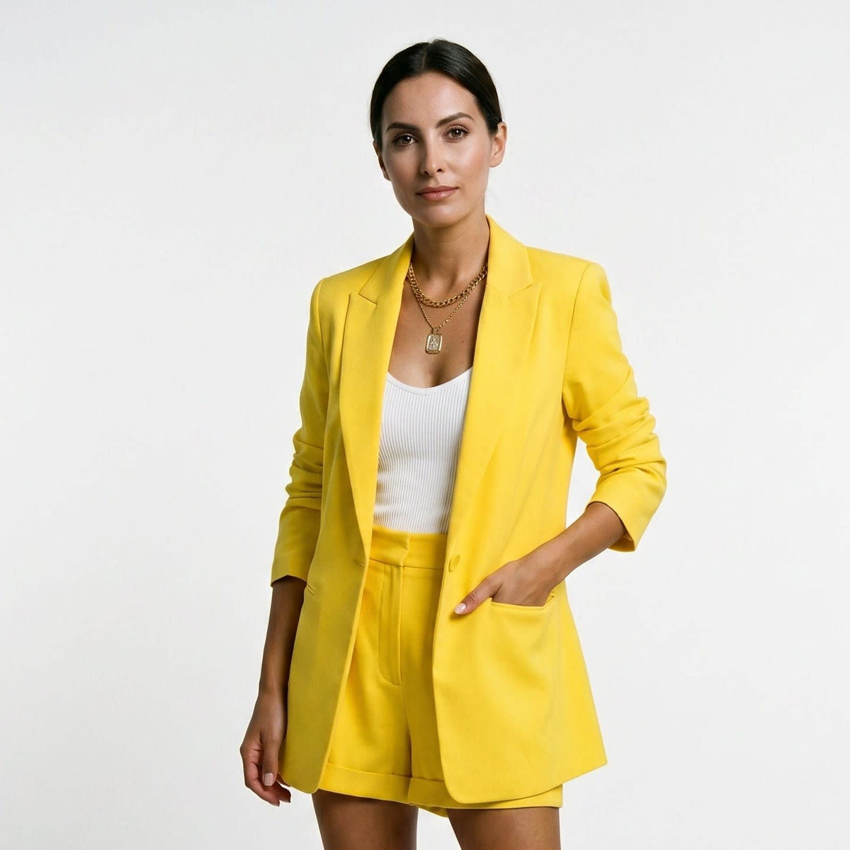 Nicola Tailored Two Piece Blazer and Shorts Set_5