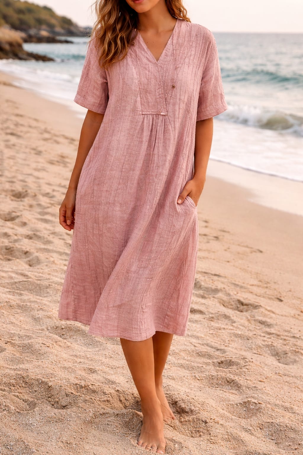 Bridget Breathable Kaftan Midi Dress