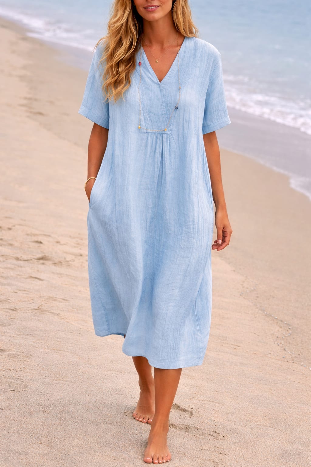 Bridget Breathable Kaftan Midi Dress_4